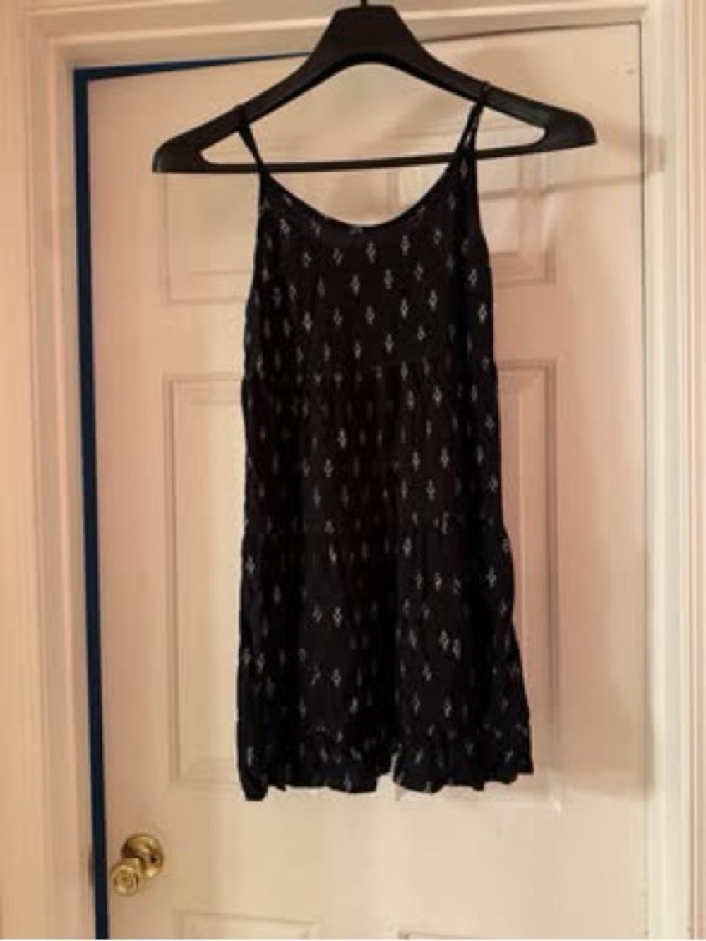 Mossimo Supply Co. Black Printed Spaghetti Strap Mini Dress